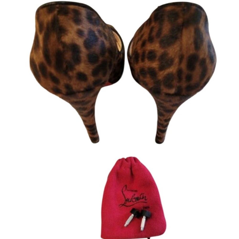 💎✨ORIGINAL✨💎Christian Louboutin Leopard print Heels 37.5 - Picture 6 of 6